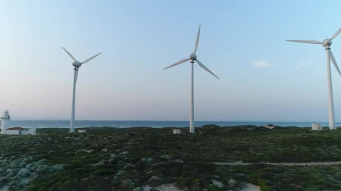 Stock Footage Wind Turbines Next To A Lighthouse Live Wallpaper - Free Live Wallpaper