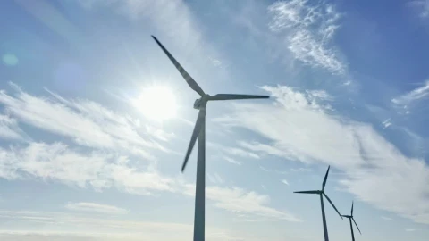 Stock Footage Wind Turbines And A Blue Sky Live Wallpaper - Free Live Wallpaper