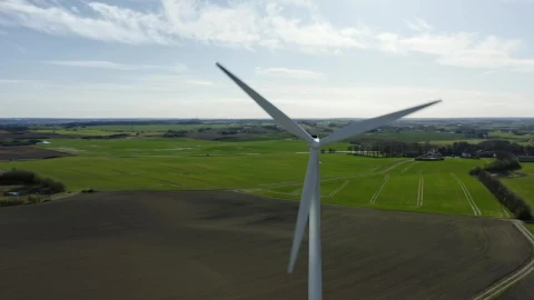 Stock Footage Wind Turbine In Farmland Live Wallpaper - Free Live Wallpaper