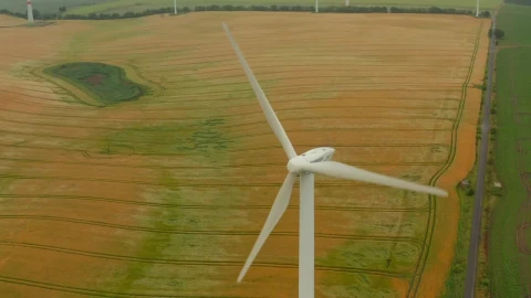 Stock Footage White Wind Turbine In The Countryside Live Wallpaper - Free Live Wallpaper