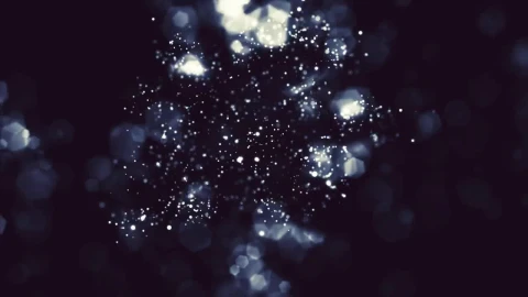 Stock Footage White Particles Moving On Black Background Live Wallpaper - Free Live Wallpaper