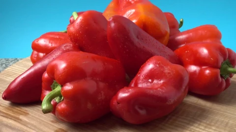 Stock Footage Wet Red Pepper Texture Live Wallpaper - Free Live Wallpaper
