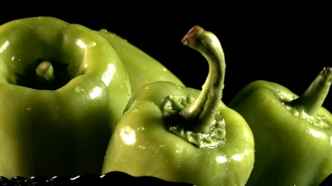 Stock Footage Wet Green Chili Peppers Advertising Concept Live Wallpaper - Free Live Wallpaper