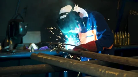 Stock Footage Welding By Hand In A Workshop Live Wallpaper - Free Live Wallpaper