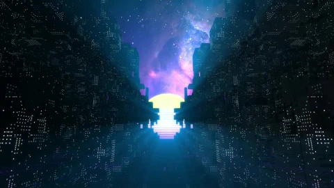 Stock Footage Way Between Black Cubes Into A D Light Live Wallpaper - Free Live Wallpaper