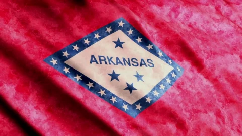 Stock Footage Waving Red Flag Of Arkansas Live Wallpaper - Free Live Wallpaper