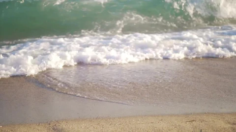 Stock Footage Waves Rolling Over Sand Live Wallpaper - Free Live Wallpaper