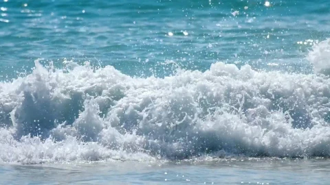 Stock Footage Waves Crashing At The Beach Live Wallpaper - Free Live Wallpaper