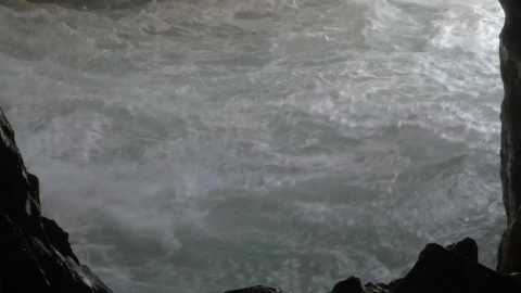 Stock Footage Waves Breaking Inside A Cave Live Wallpaper - Free Live Wallpaper