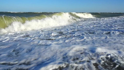 Stock Footage Wave Of The Sea Breaking On The Shore Live Wallpaper - Free Live Wallpaper