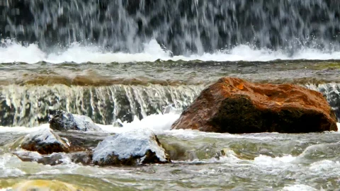 Stock Footage Waterfalls On The Rocks Of A River Live Wallpaper - Free Live Wallpaper