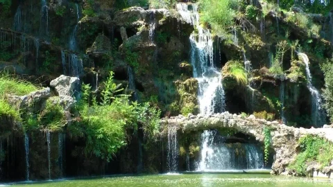 Stock Footage Waterfalls On A Beautiful Lake Live Wallpaper - Free Live Wallpaper