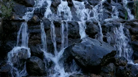Stock Footage Waterfall On Black Rocks Live Wallpaper - Free Live Wallpaper