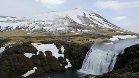 Stock Footage Waterfall By A Mountain Live Wallpaper - Free Live Wallpaper