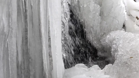 Stock Footage Water Flowing Through The Ice Live Wallpaper - Free Live Wallpaper