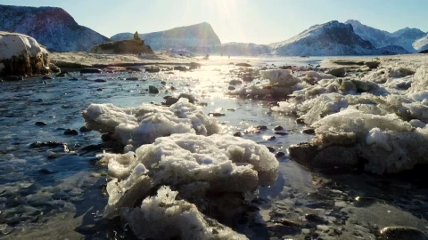 Stock Footage Water Flowing Through Creek In The Winter Live Wallpaper - Free Live Wallpaper