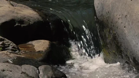 Stock Footage Water Falls Between Rocks Live Wallpaper - Free Live Wallpaper
