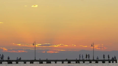 Stock Footage Watching The Sun Go Down From A Pier Live Wallpaper - Free Live Wallpaper