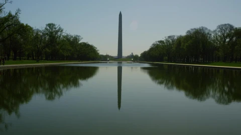 Stock Footage Washington Monument Reflecting On The Water Live Wallpaper - Free Live Wallpaper