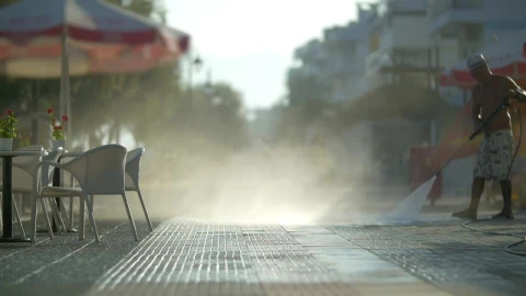 Stock Footage Washing The Street Live Wallpaper - Free Live Wallpaper