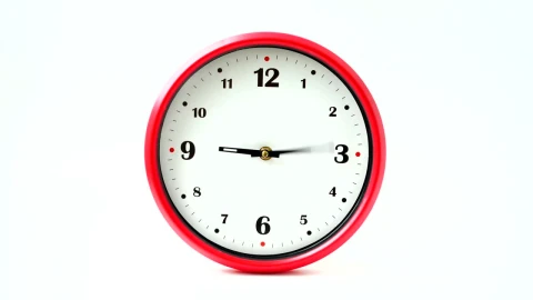 Stock Footage Wall Clock With Red Frame Live Wallpaper - Free Live Wallpaper