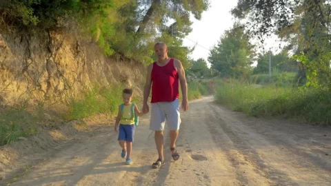 Stock Footage Walking With His Grandfather Live Wallpaper - Free Live Wallpaper