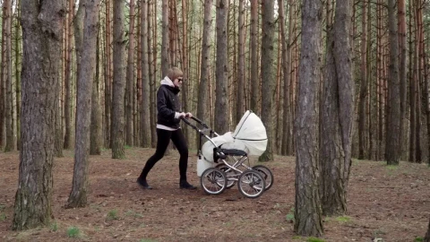 Stock Footage Walking With Her Baby In The Woods Live Wallpaper - Free Live Wallpaper