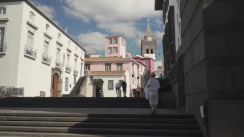 Stock Footage Walking Through A Towns Pedestrian Zone Live Wallpaper - Free Live Wallpaper