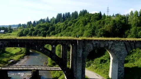Stock Footage Walking Above An Ancient Stone Bridge Live Wallpaper - Free Live Wallpaper