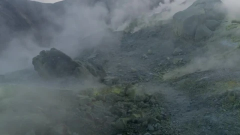 Stock Footage Volcano Releasing Smoke From The Ground Live Wallpaper - Free Live Wallpaper