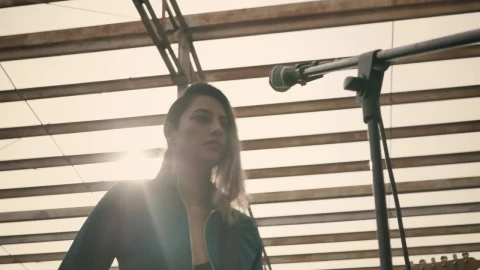 Stock Footage Vocalist And Guitarist Of A Rock Band Singing Live Wallpaper - Free Live Wallpaper