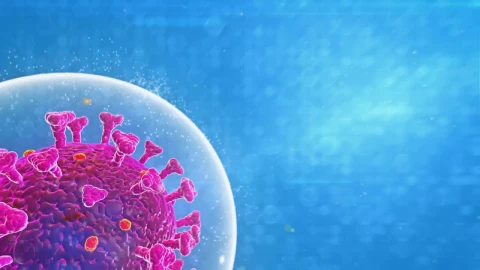 Stock Footage Virus Floating With A Protective Coating Live Wallpaper - Free Live Wallpaper
