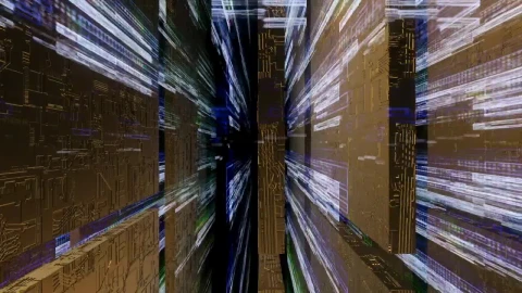 Stock Footage Virtual World Of Technical Information Live Wallpaper - Free Live Wallpaper