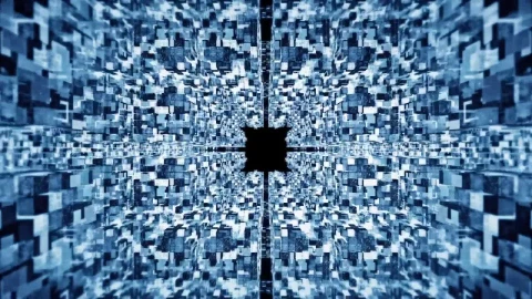 Stock Footage Virtual World Of Information Blocks Live Wallpaper - Free Live Wallpaper