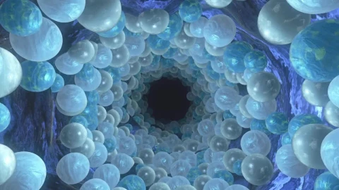 Stock Footage Virtual Tunnel Full Of Spheres Live Wallpaper - Free Live Wallpaper
