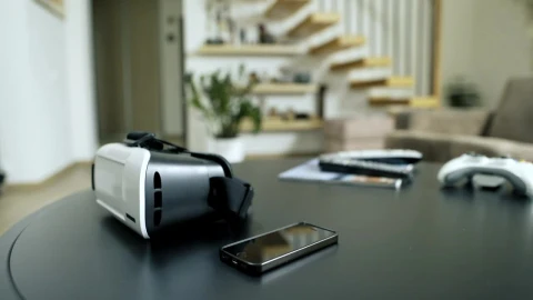 Stock Footage Virtual Reality Glasses On The Table Live Wallpaper - Free Live Wallpaper