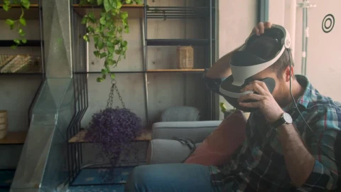 Stock Footage Virtual Reality Glasses Worn By A Man Live Wallpaper - Free Live Wallpaper