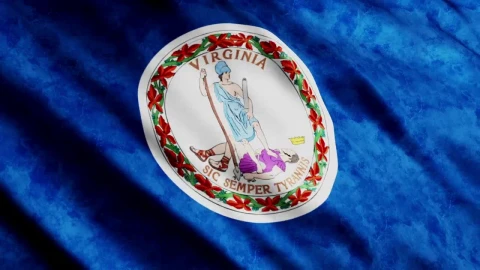 Stock Footage Virginia State Flag Waving Slowly Live Wallpaper - Free Live Wallpaper