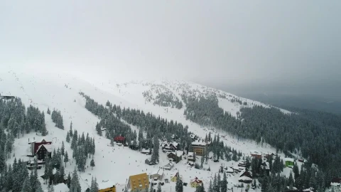 Stock Footage Village On Top Of A Snowy Mountain Live Wallpaper - Free Live Wallpaper