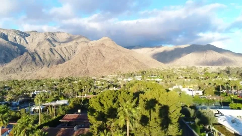 Stock Footage Village At The Foot Of A Great Mountain Range Live Wallpaper - Free Live Wallpaper