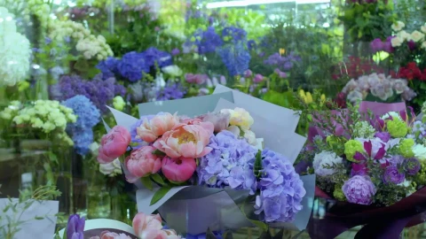 Stock Footage View To The Sideboard Of A Flower Shop Live Wallpaper - Free Live Wallpaper