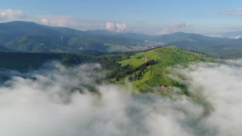 Stock Footage View Of A Valley Seen From The Clouds Live Wallpaper - Free Live Wallpaper