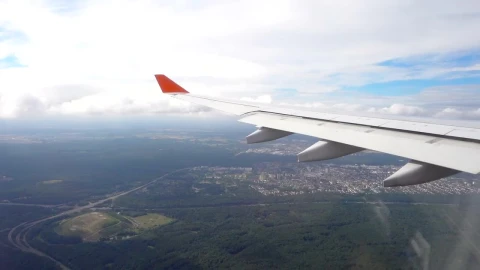 Stock Footage View From The Airplane Of A City In The Forest Live Wallpaper - Free Live Wallpaper