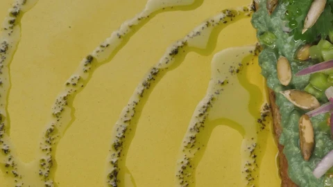 Stock Footage Vegan Food On A Decorated Plate Live Wallpaper - Free Live Wallpaper