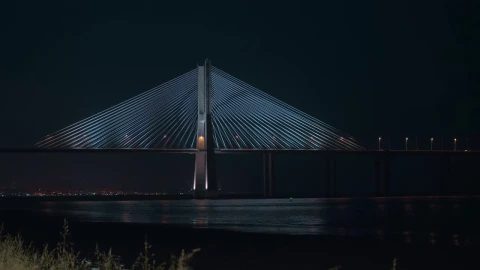 Stock Footage Vasco Da Gama Bridge In Portugal Live Wallpaper - Free Live Wallpaper