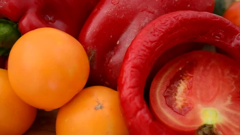Stock Footage Various Wet Vegetables Live Wallpaper - Free Live Wallpaper