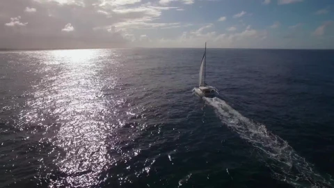 Stock Footage Yacht Sailing Towards A Storm Live Wallpaper Free - Free Live Wallpaper