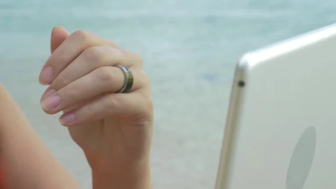 Stock Footage Woman Using A Bluetooth Ring Live Wallpaper Free - Free Live Wallpaper