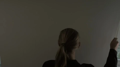 Stock Footage Woman Opening Office Blinds Live Wallpaper Free - Free Live Wallpaper