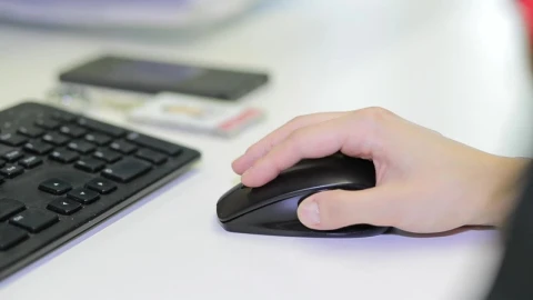 Stock Footage Woman Using A Wireless Mouse Live Wallpaper Free - Free Live Wallpaper